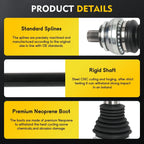 Set of 2 CV Axle Shaft Assemblies for Audi A4 Quattro (2017–2020)