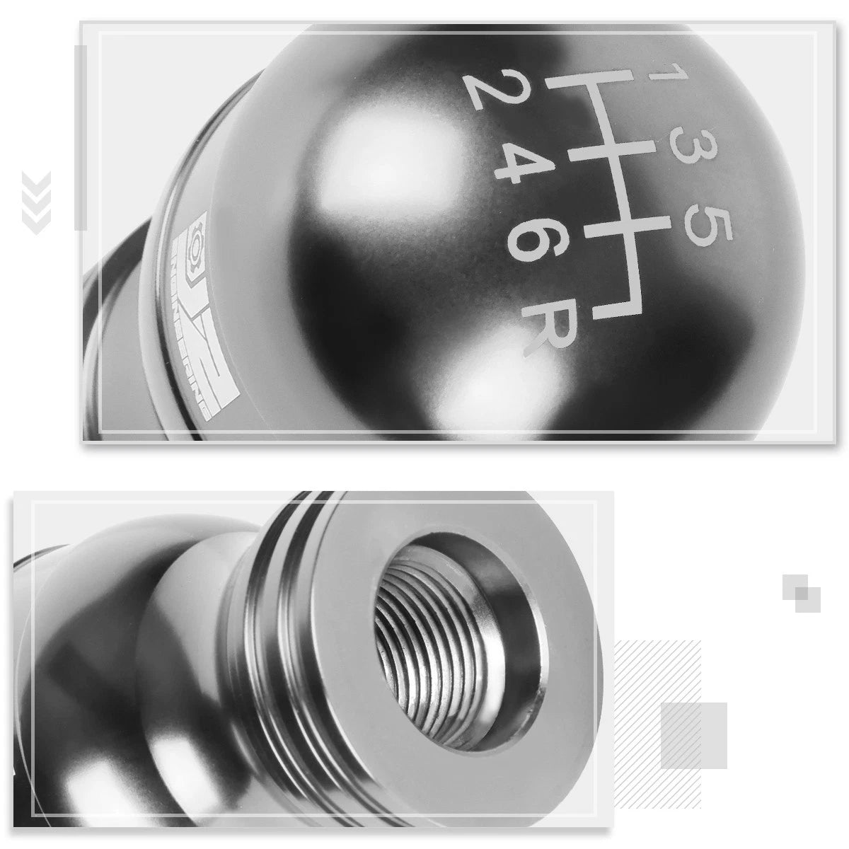J2 Teardrop Aluminum 6-Speed Manual Shift Knob for Universal Fit (2000–2023)