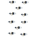 Set of 10 Heavy Duty Weatherproof Padlocks with 2 Keys
