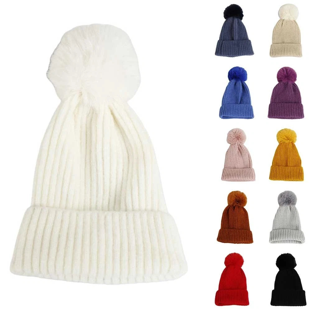 Knitted Hat for Everyday Wear - Breathable Cotton Blend, Double Layer Warmth