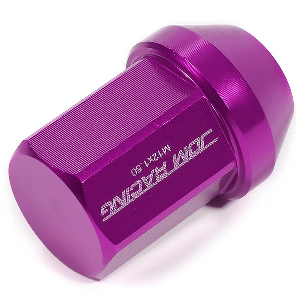 20Pcs Aluminum Purple Closed End Lug Nuts + Adapter M12X1.5 for JDM Vehicles