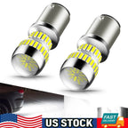 2X 1157 54-SMD LED Tail Stop Brake Turn Signal Parking Light Bulbs for