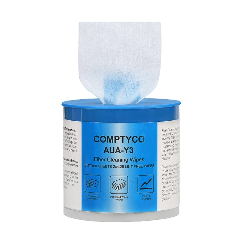 Dust-free Optical Fiber Cleaning Wipes for Bare Fiber (600+ Uses)