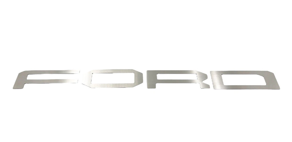 Brushed Stainless Grille Letters Set Replacement for Ford F-150 Raptor (2017–2018)
