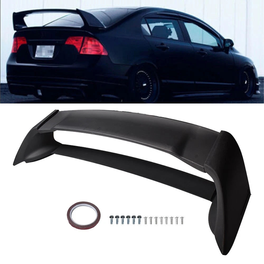 Set of 4 Trunk Wing Spoilers for Honda Civic (2006–2011) Unpainted
