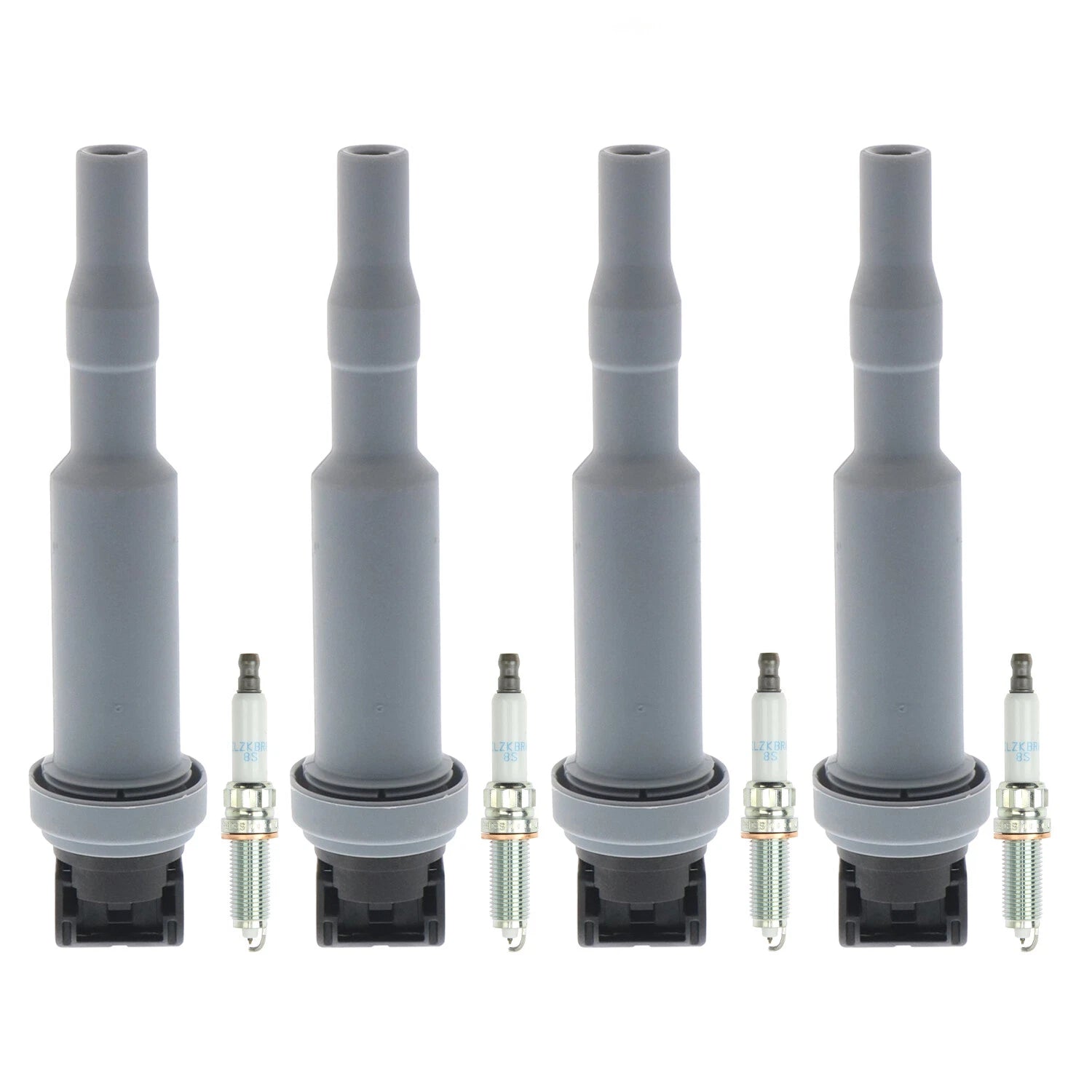 Set of 4 Ignition Coils & 4 NGK Laser Iridium Spark Plugs for BMW F30 320i