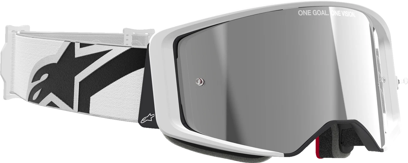 Supertech Goggles for AlpineStars (Corp) - White - Silver Mirror Lens