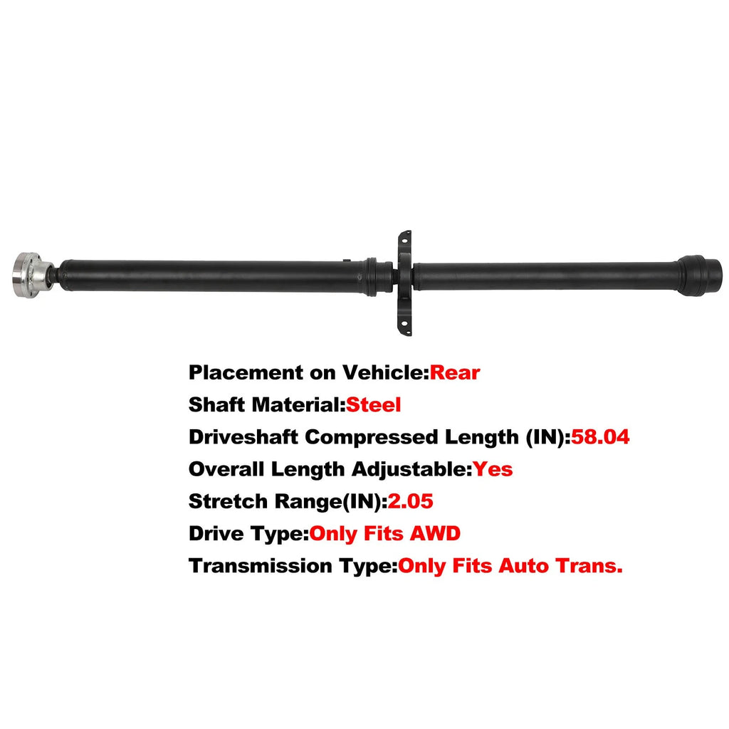 Rear Driveshaft for Audi Q5 SQ5 (2011–2017) AWD AT 58.04" 8R0521101M