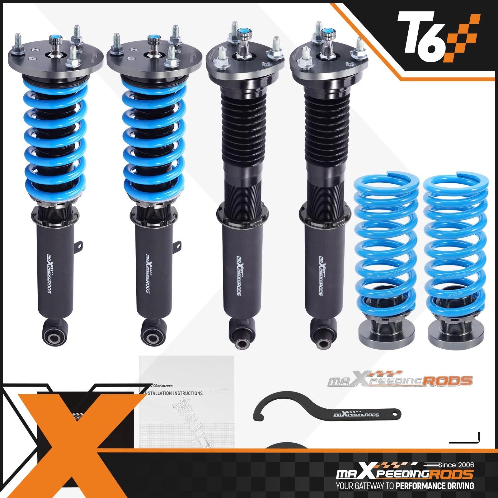 Adjustable Coilover Shocks Springs Kit for Lexus IS250 IS350 RWD (2014–2016)