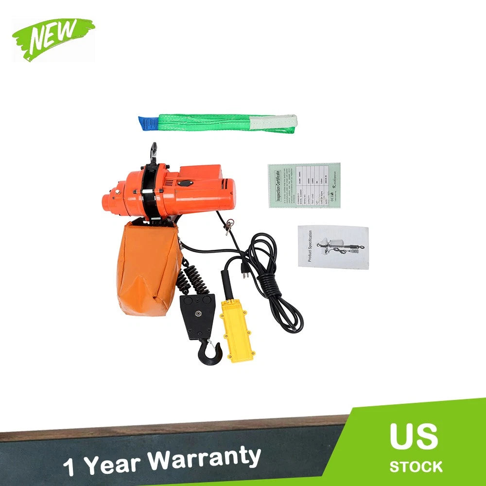 Electric Chain Hoist 2200LBS for Various Models (10FT, 110V)