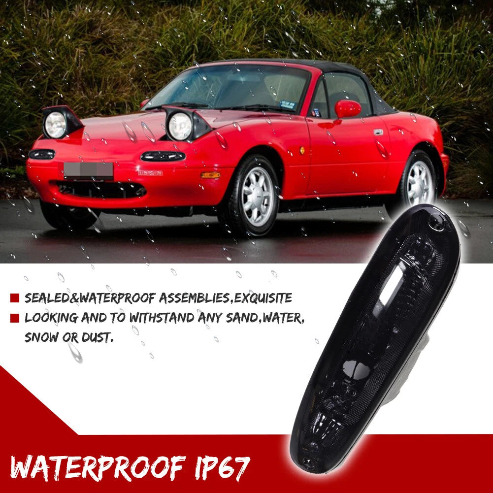 Set of 2 Smoked Turn Signal Lights for Mazda MX-5 Miata (1990–1997)