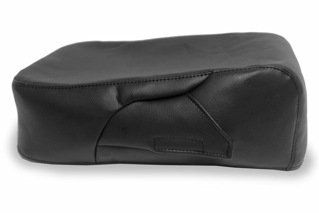 Console Lid Jump Seat Cover for Chevrolet Silverado (2007–2013) Black PVC Leather
