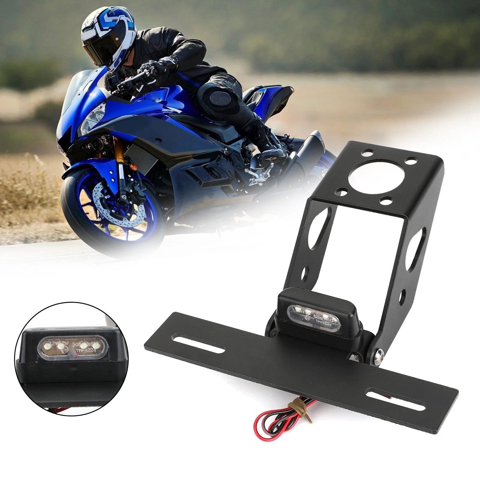 Rear License Plate Holder Bracket for Yamaha YZF R6 (2008–2019)