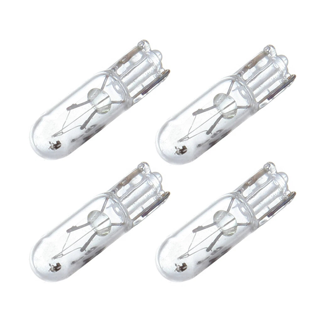 10pcs T5 74 Mini-Wedge Halogen Bulbs for Instrument Cluster Lights (Warm White)