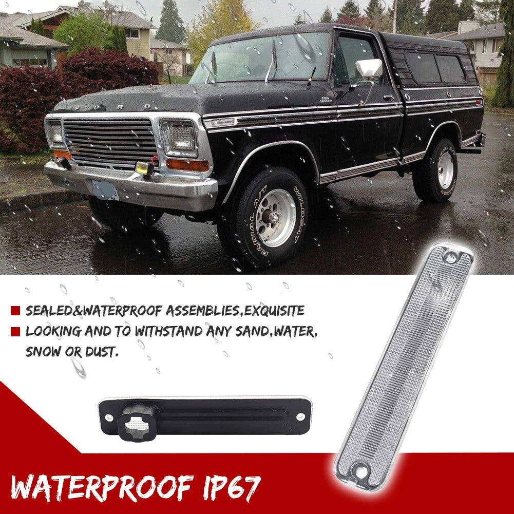 2PC Clear Side Marker Lights for Ford F150 Bronco F Series (1973–1979)