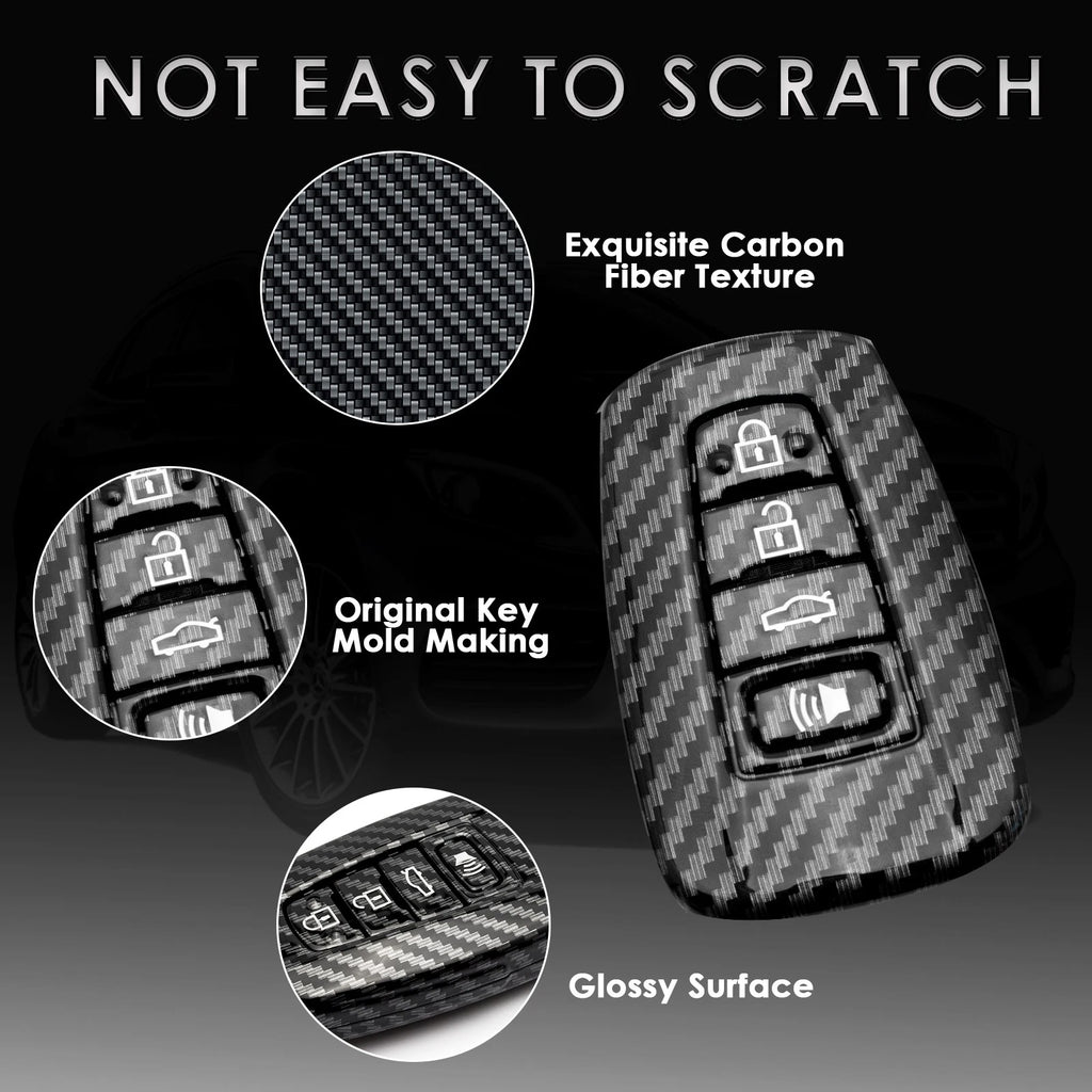 Carbon Fiber ABS Remote Key Fob Protector for Toyota (2012-2024)
