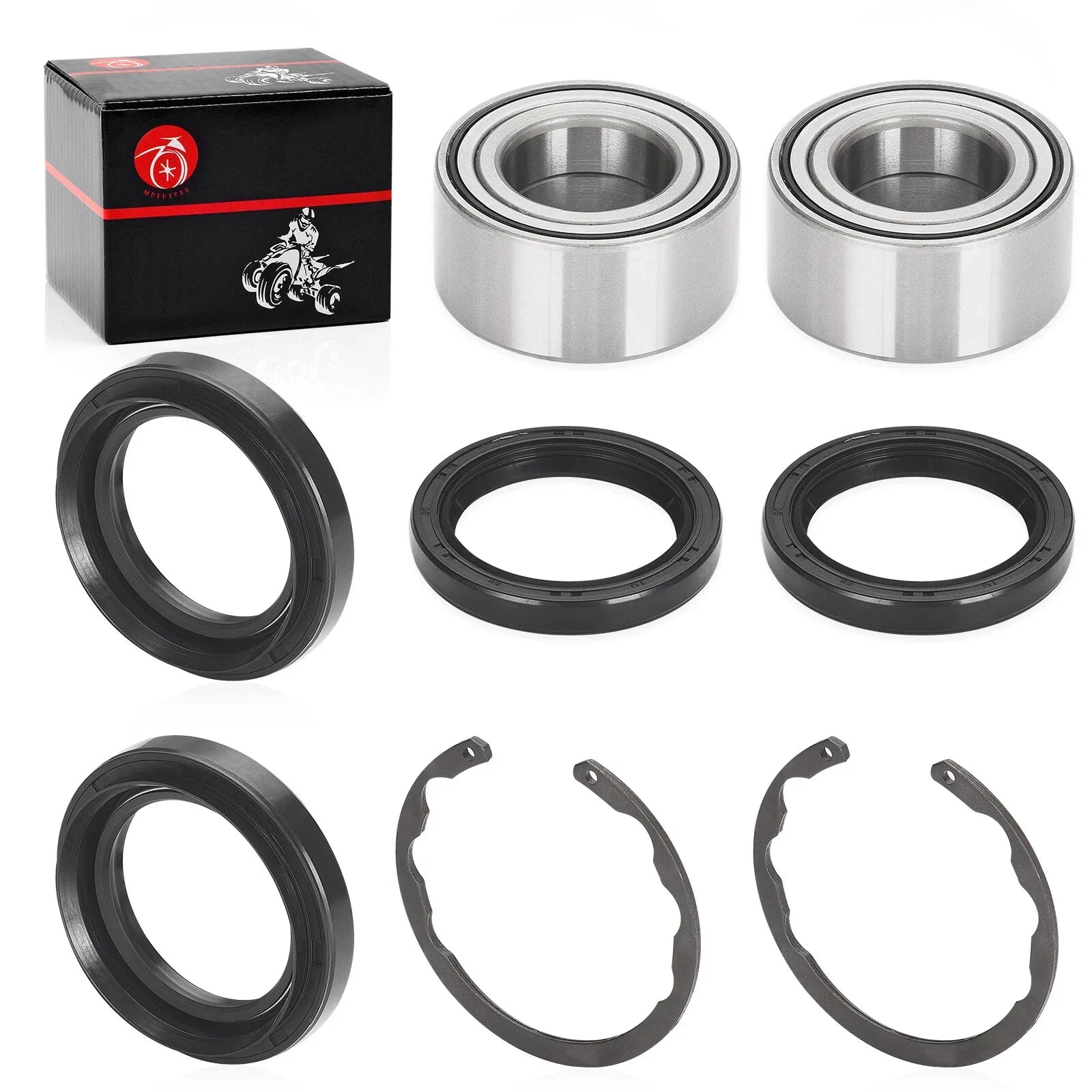 Front Wheel Bearings Seals Kit / Kawasaki Bayou 300 400 (1987–1998)