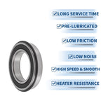 6010NR2RS Deep Groove Ball Bearings for Scooter Skateboard (50x80x16mm)