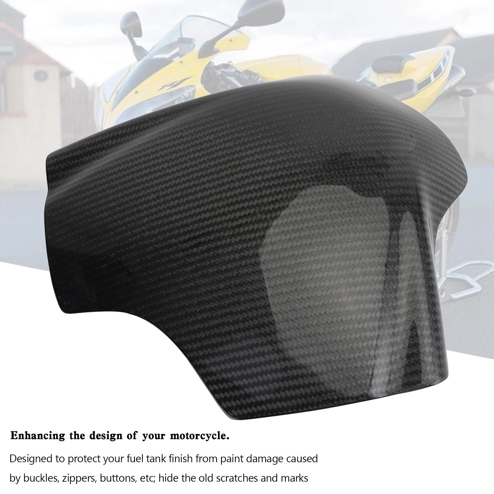 Carbon Fiber Tank Cover Fairing for Yamaha YZF-R6 (2008–2016)