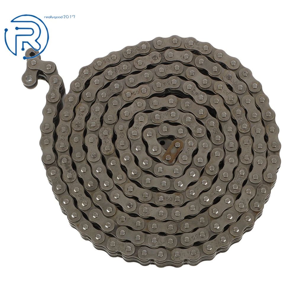 10 Feet Double-Row Chain with 2 Connecting Links 0.625 Inch Pitch
