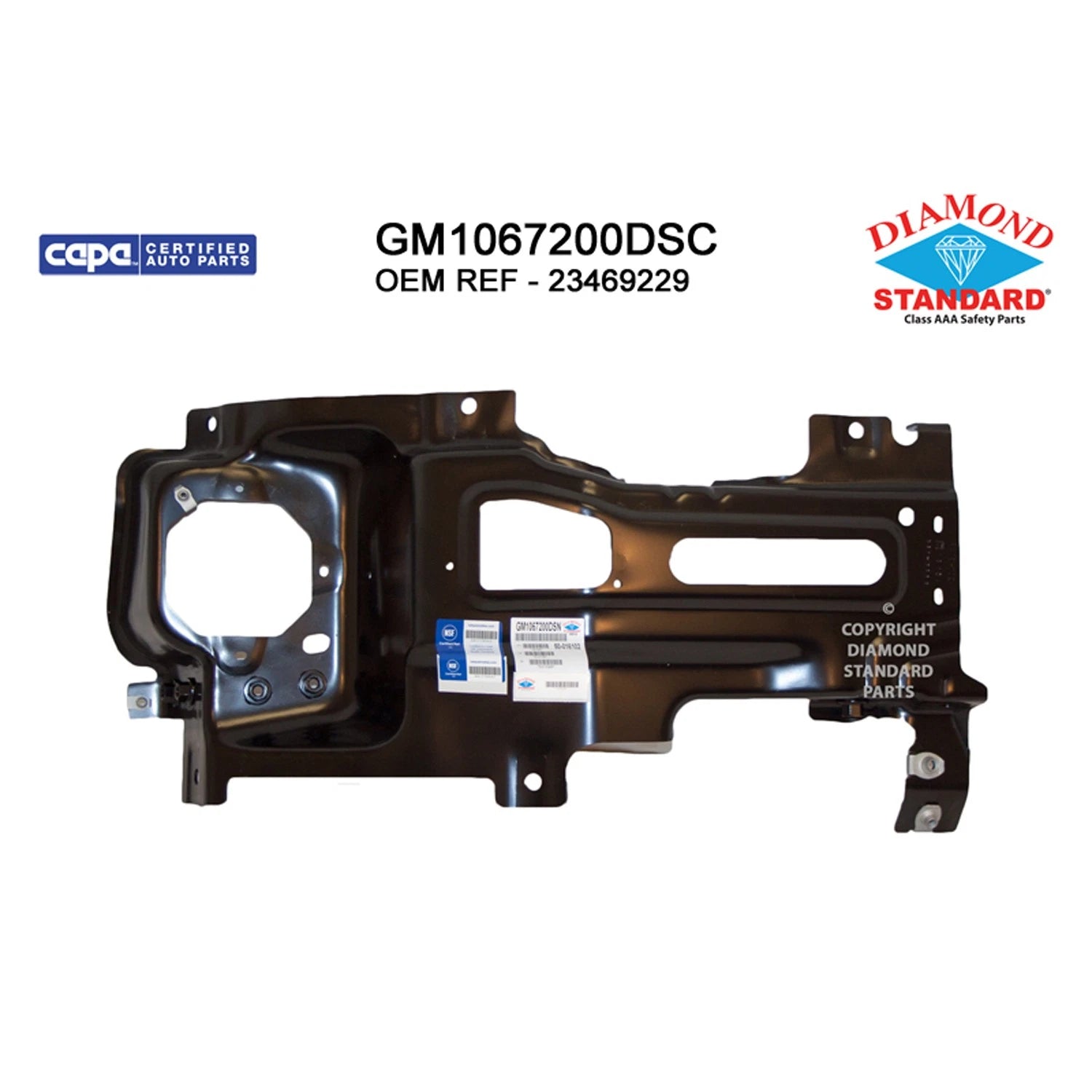 Replacement Steel Front Passenger Side Outer Bumper Mounting Bracket for