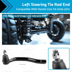 1PC Steering Tie Rod End Left for Honda Civic FD (2006–2012)