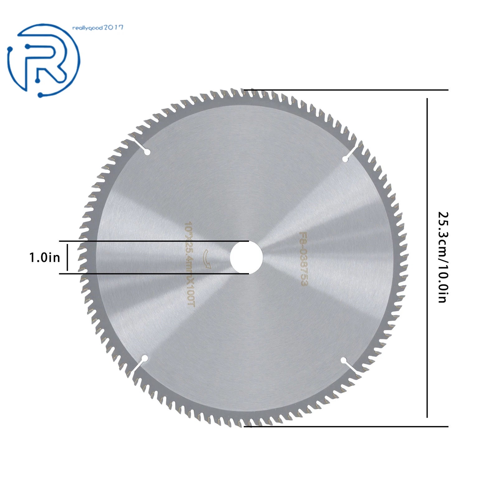 10-Inch 100 Tooth Carbide Saw Blade for Wood
