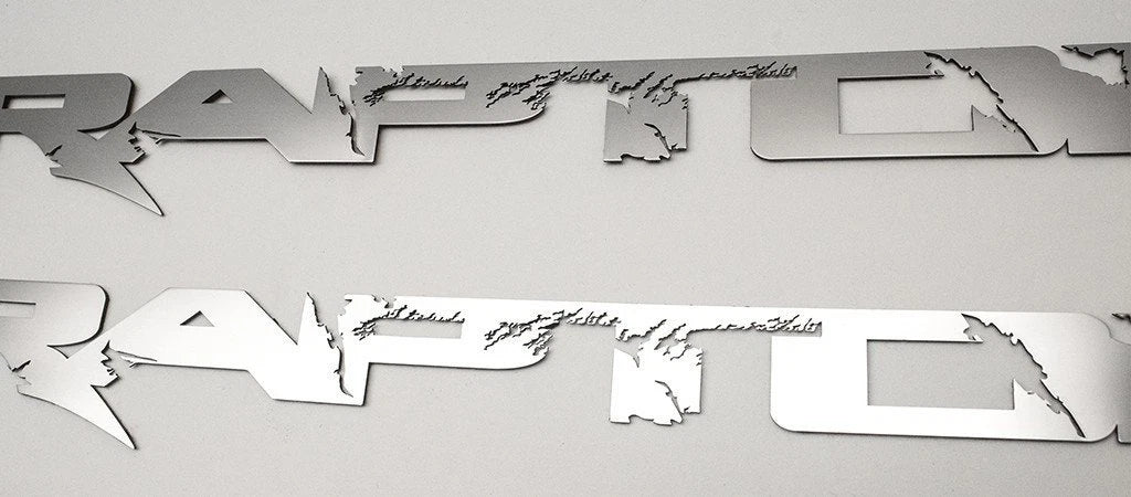 Emblems Badges Pair Brushed Stainless Steel for 2009–2019 SVT Raptor