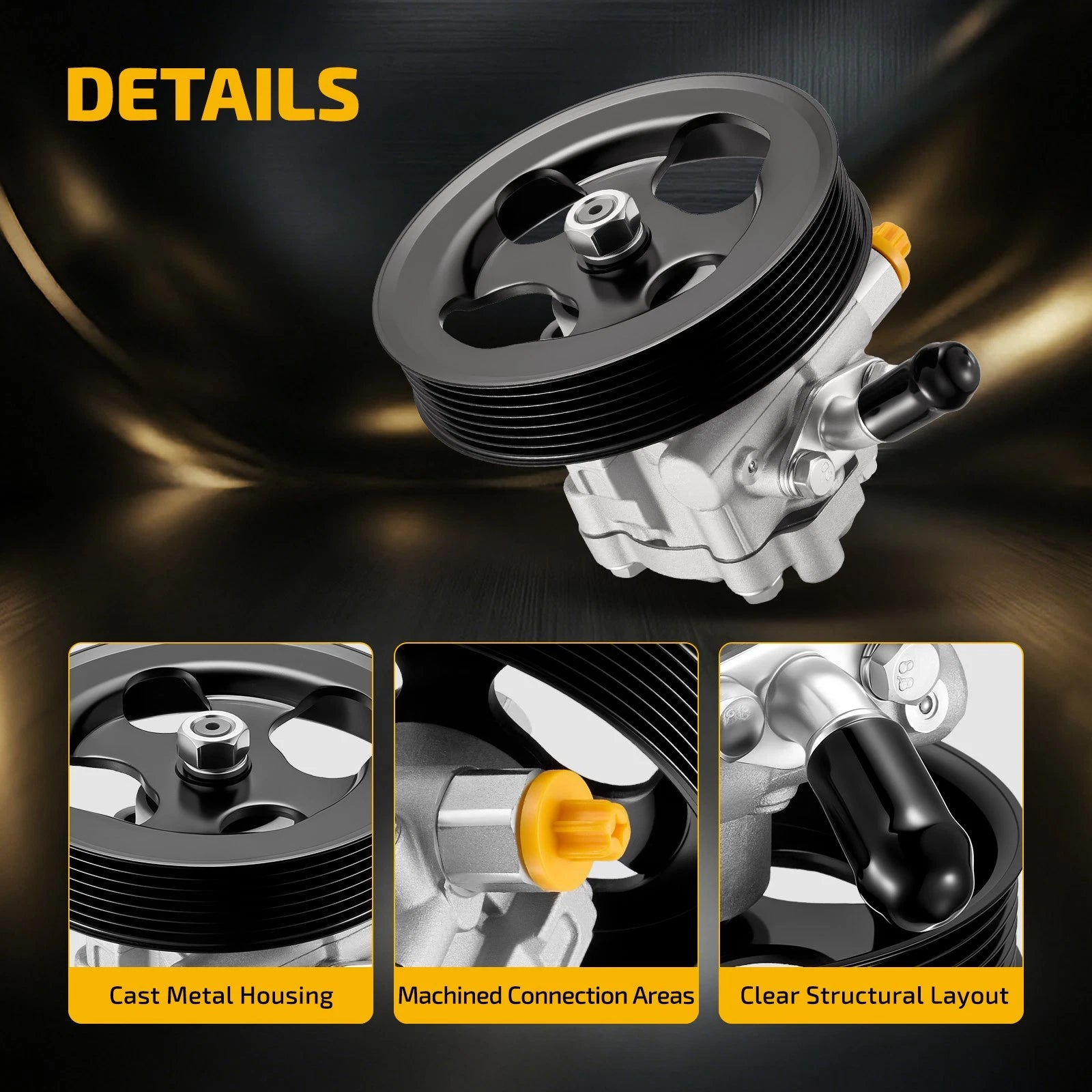 Power Steering Pump with Pulley for Armada Pathfinder Titan QX56 (2004–2015)