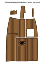 EVA Foam Faux Teak Deck Floor Mat for Nautique Super Air 210 (2002)