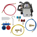 AC Vacuum Pump and Manifold Gauge Set for HVAC Systems (R134A)
