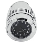 Chrome Handlebar Mount Clamp Clock for Harley Dyna (1991–2023)