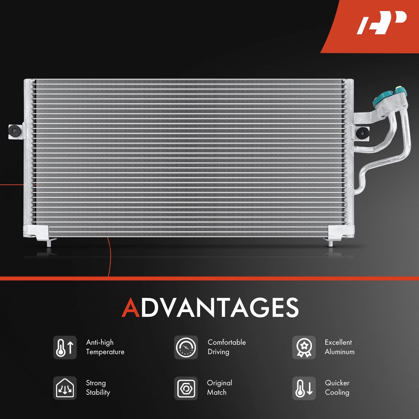 A/C Condenser with Bracket for Mitsubishi Mirage (1997-2002)
