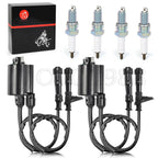 Ignition Coil and Spark Plug Cap Kit for Honda Shadow ACE 750 (1998-2003)