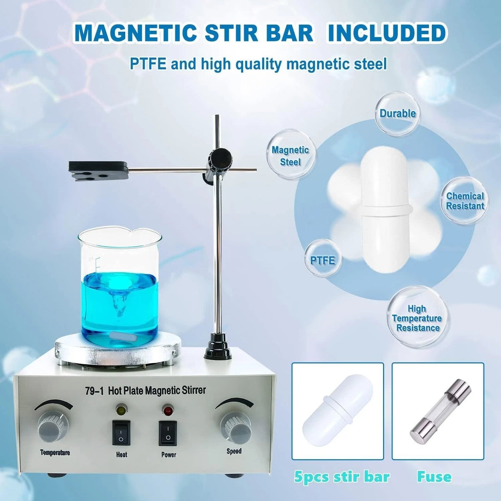 Digital Hot Plate Magnetic Stirrer for Lab Heating Mixer (1000mL)