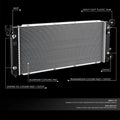 Aluminum Core Radiator for Silverado Tahoe Sierra Yukon 5.3L 6.2L (2014–2016) 13397
