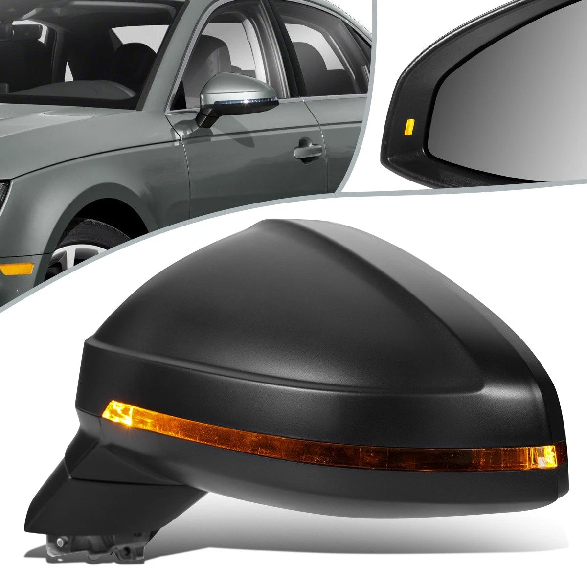 Power Heated Turn Signal Side Mirror Left for Audi A4 Allroad S4 (2017–2019) AU1320135