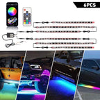 6PCS RGB LED Car Strip Light for Universal Vehicles (2010–2023)