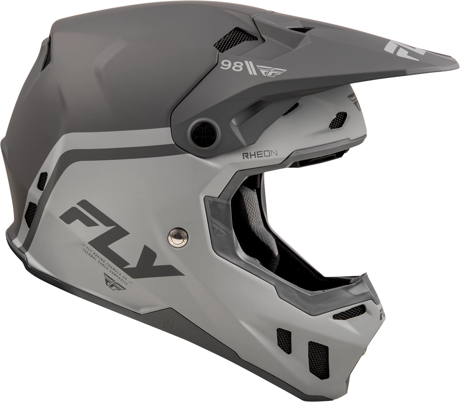 Fly Racing Formula CC Objective Helmet for Offroad (Small, Black/Grey)
