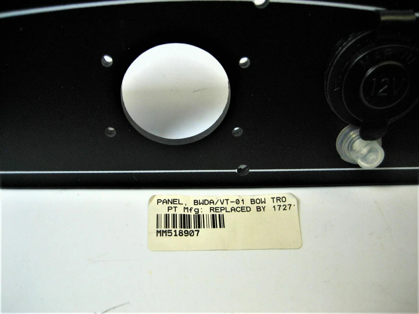 Panel for Sea Ray Boat (12V Accessory Cutout, 1452598)