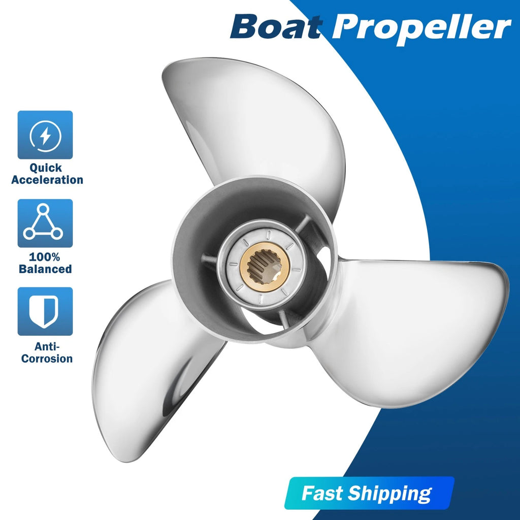 13.5" Stainless Outboard Propeller for Mercury 40-140HP (15 Tooth RH)