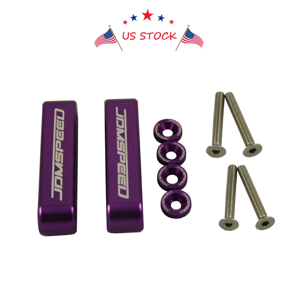 Set of 4 Hood Spacer Risers for Acura Integra (1990–2001) Honda Civic CRX (1988–2000) Purple