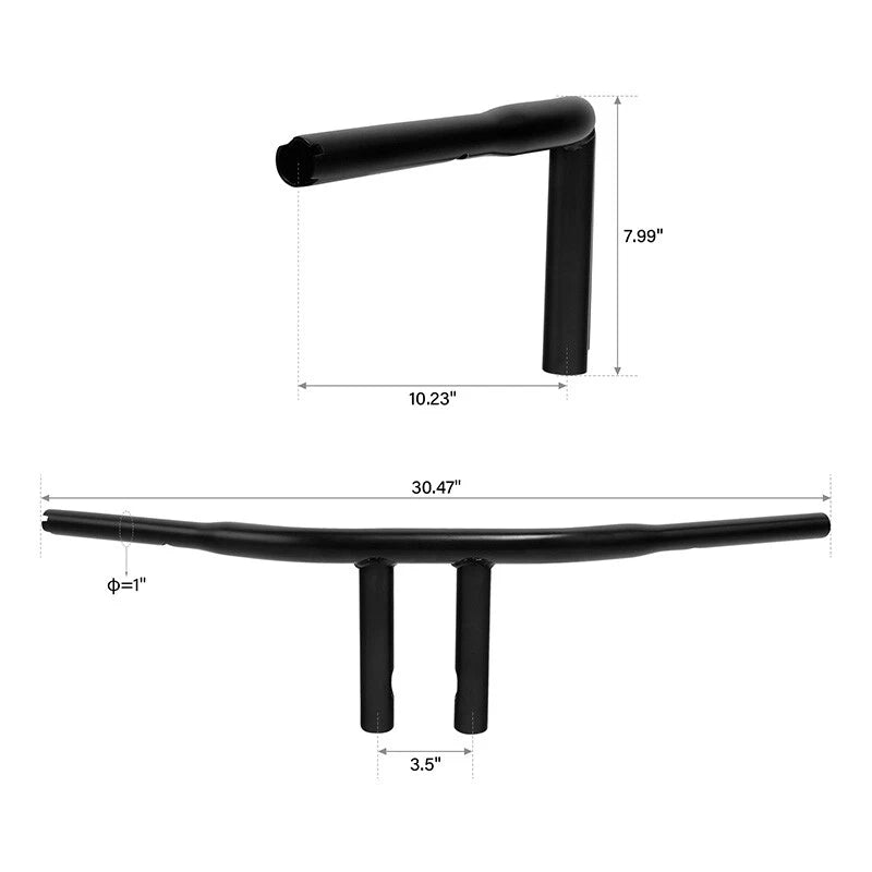 8" Rise T-Bar Handlebar for Harley Dyna Softail Road King