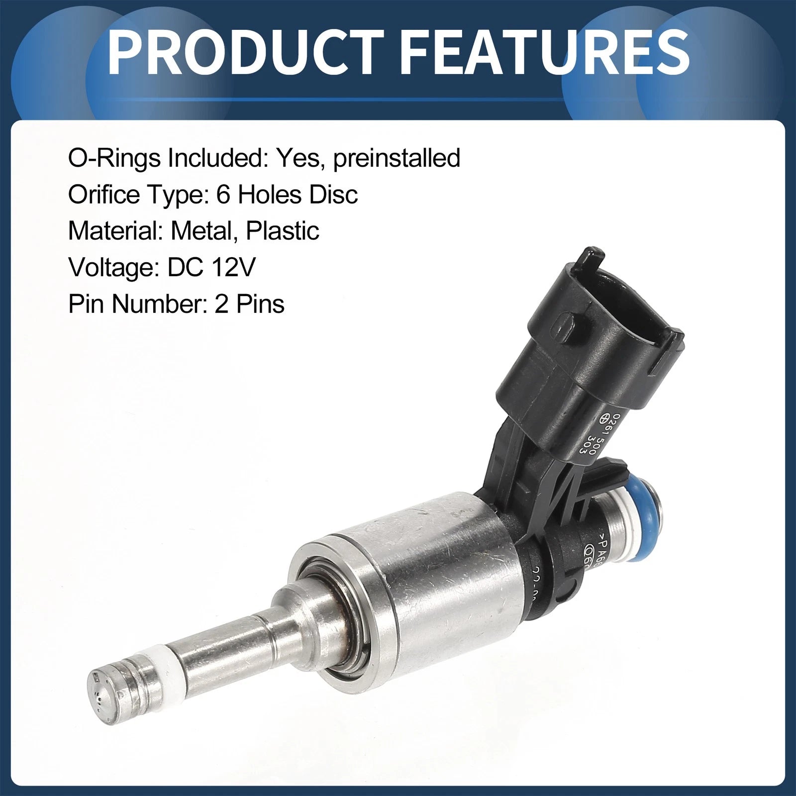 Set of 6 Fuel Injectors for Chevy Traverse (2009–2016) 3.6L No.12663380