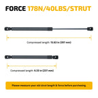Pair Gas Lift Support Struts for Vehicle Model (15.66 Inch, 40Lbs)