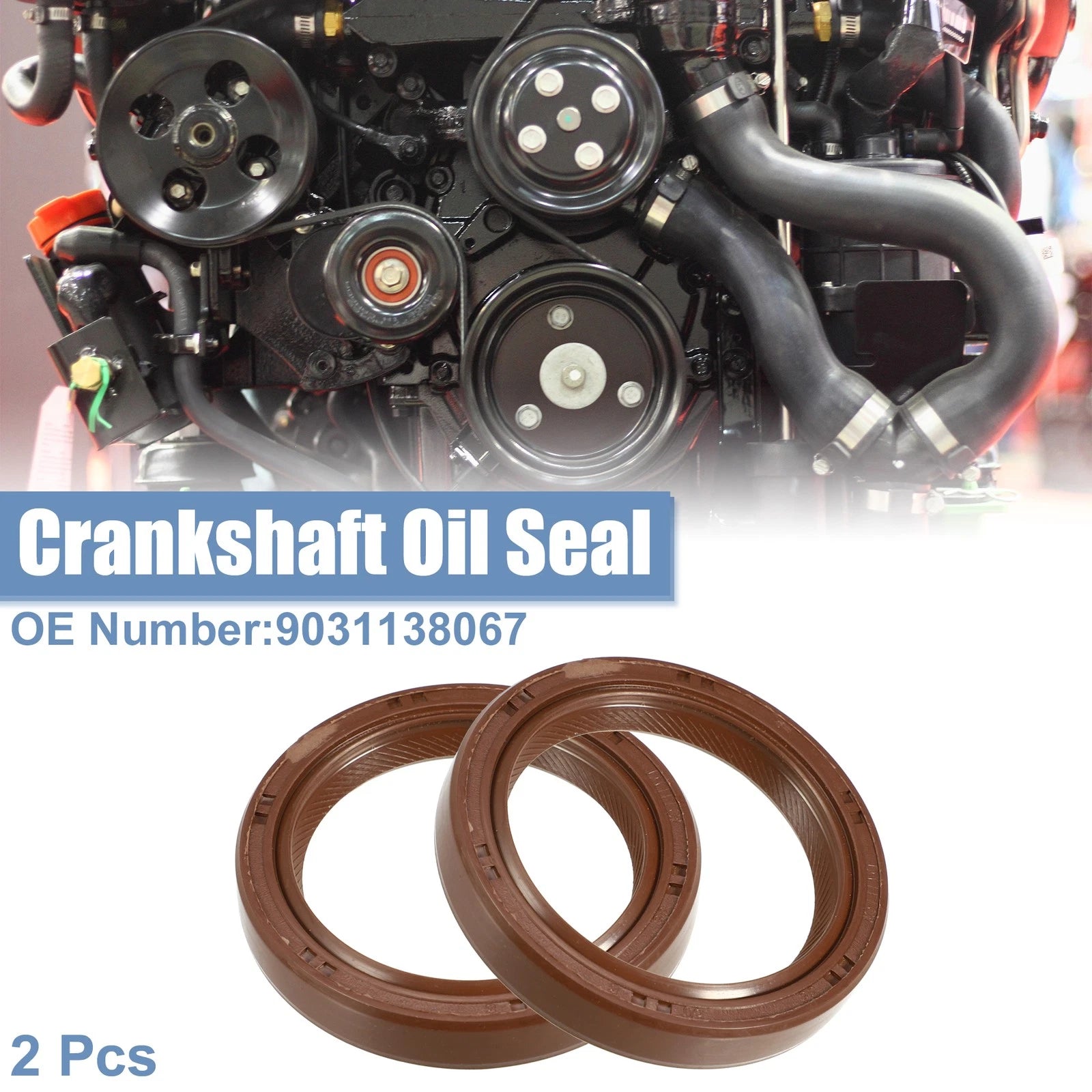 2X Engine Crankshaft Oil Seal No. 9031138067 for Toyota Camry (1984–2001)
