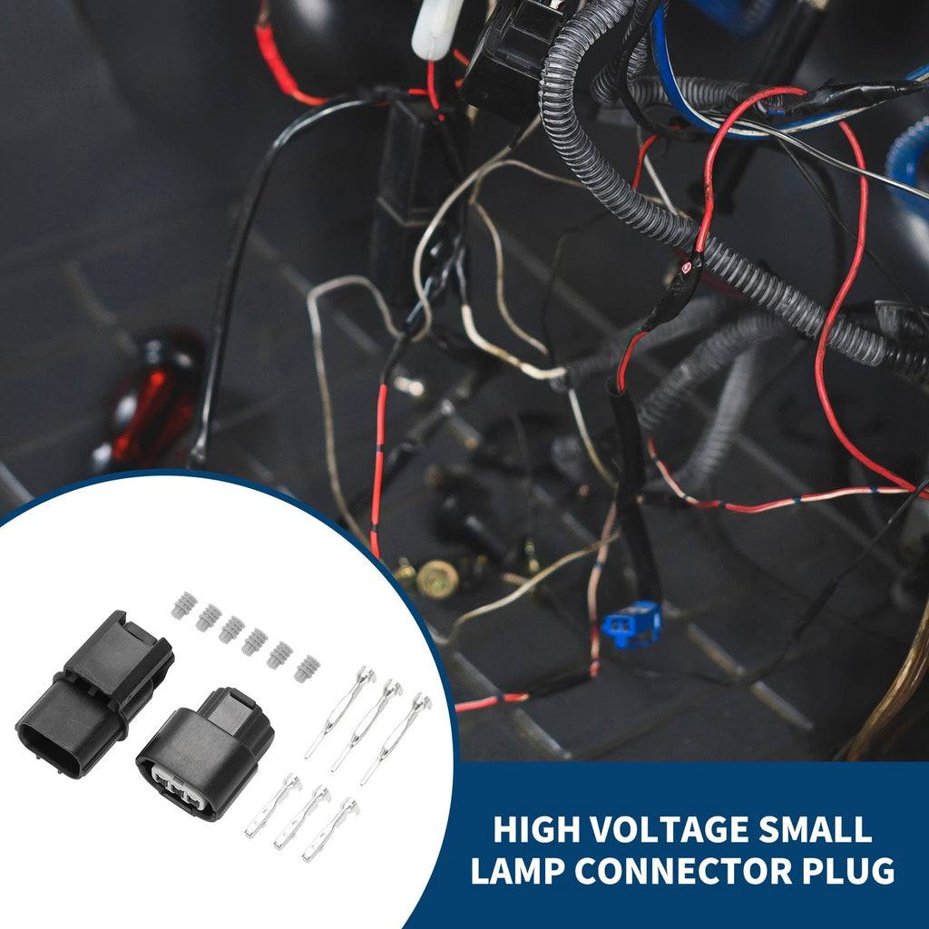 3 Pin High Voltage Lamp Connector Plug for Honda Civic 