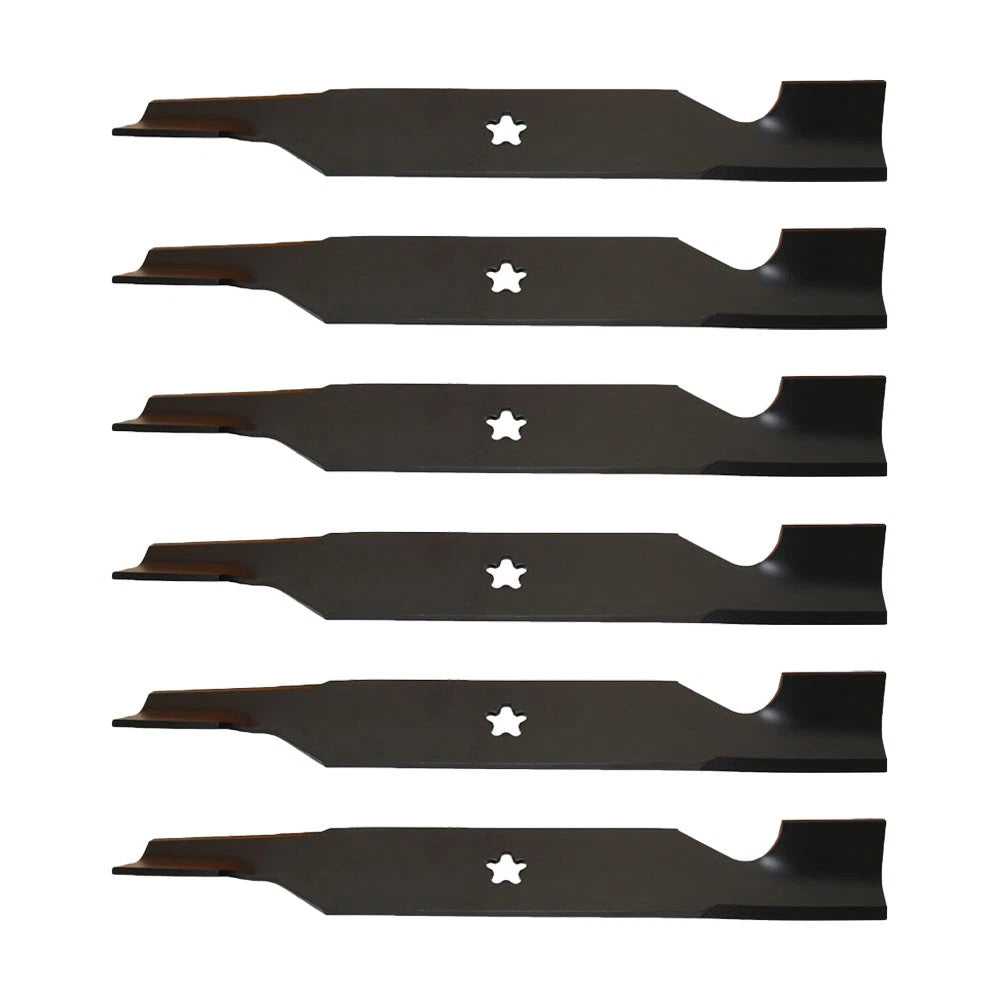 Set of 6 Hi Lift Bagging Mower Blades for Craftsman Riding Mower (54" Deck)