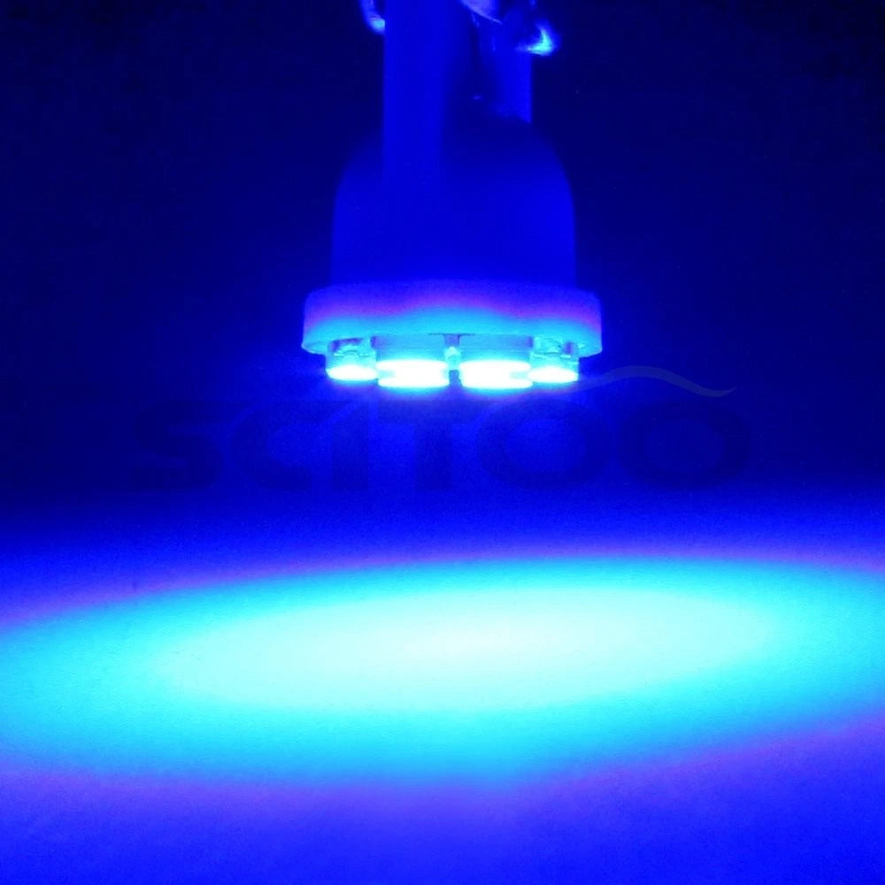 5X Smoke Cab Marker Light Lens T10-8-3020-SMD Blue LED Bulbs for Ford
