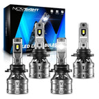 Set of 4 LED Headlight Bulbs 9005 9006 for